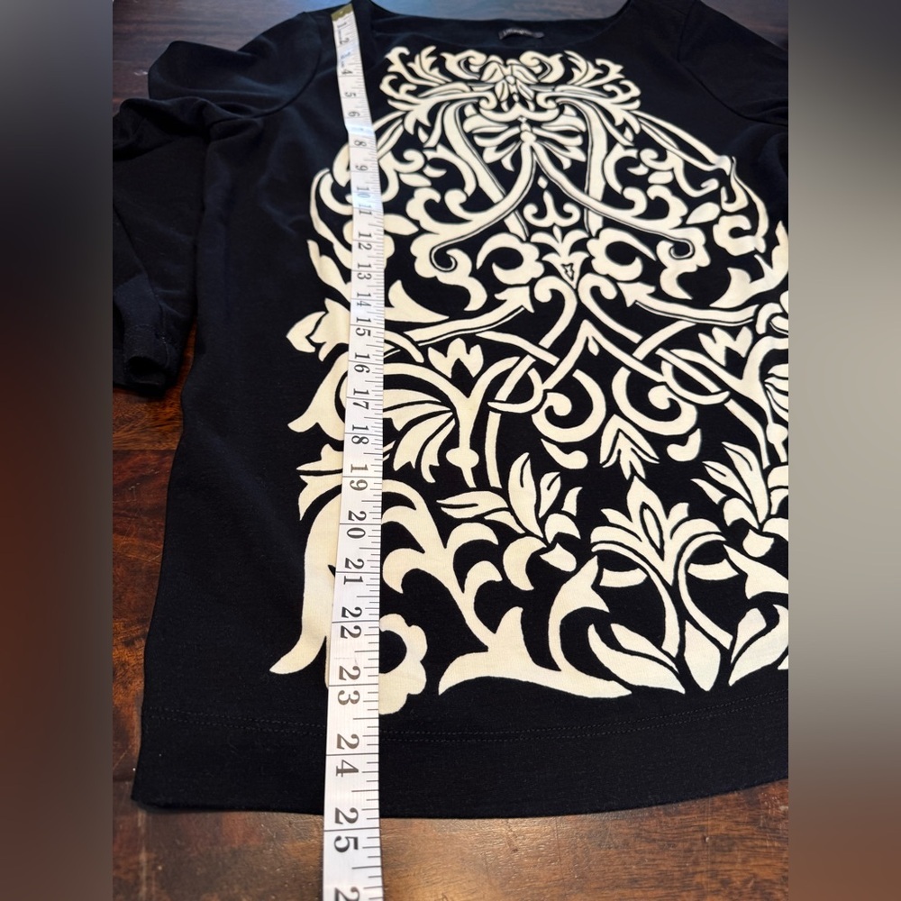 J. Mclaughlin Black White Scroll Pattern Stretchy… - image 8